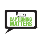 NCRA: Captioning Matters logo