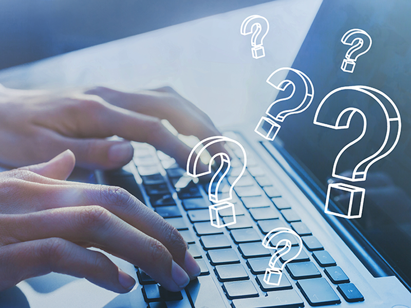 Ask Us a Question resource; computer image