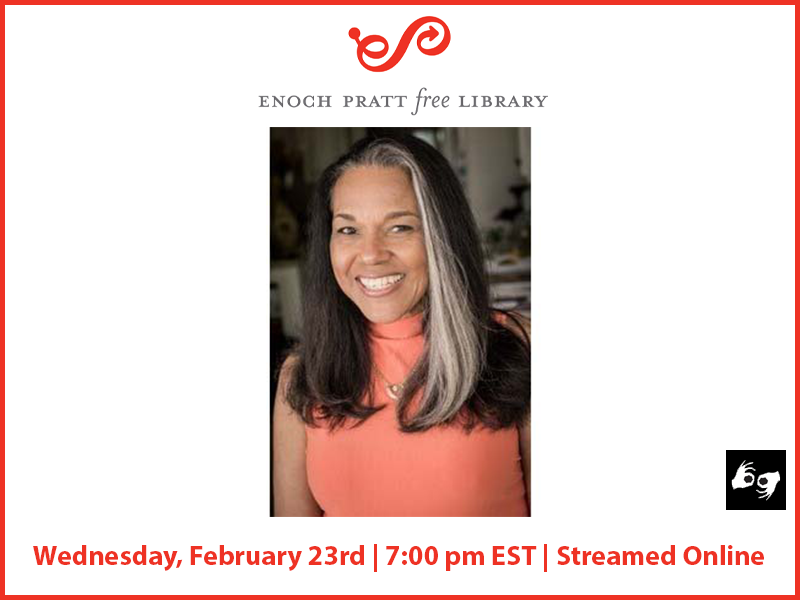 Flyer for an Enoch Pratt Free Library sponsored event.