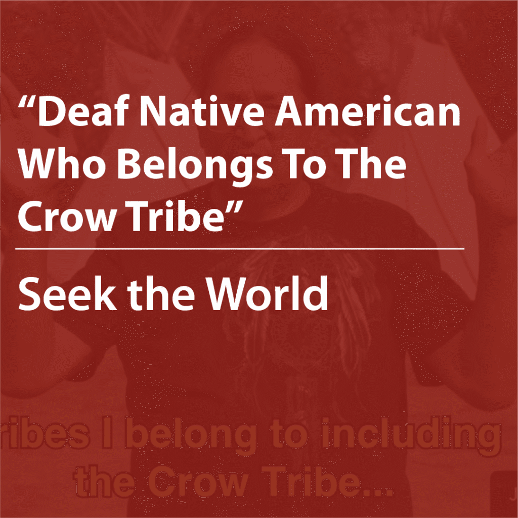 Cover thumbnail, "Deaf Native American Who Belongs to the Crow Tribe"