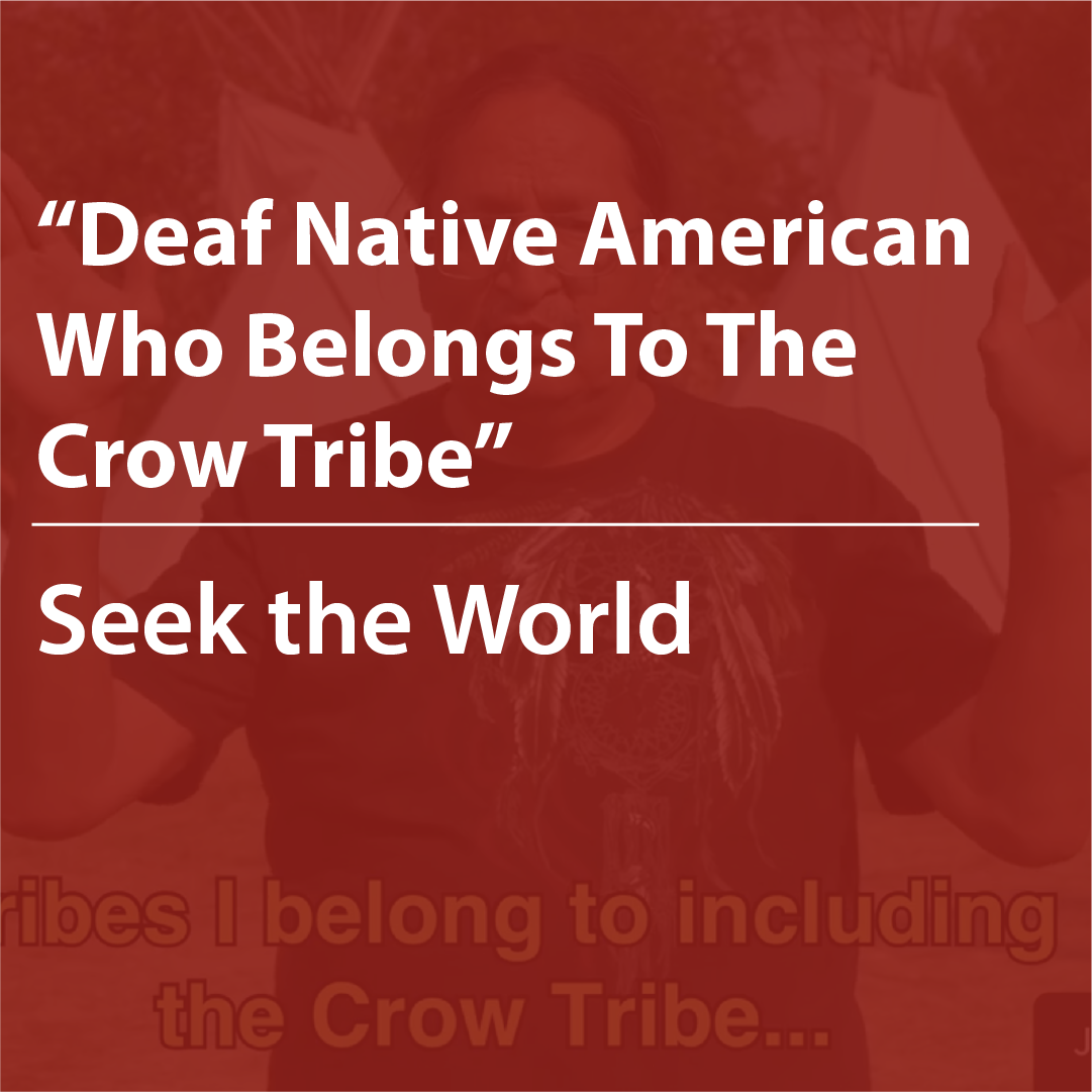 Cover thumbnail, "Deaf Native American Who Belongs to the Crow Tribe"