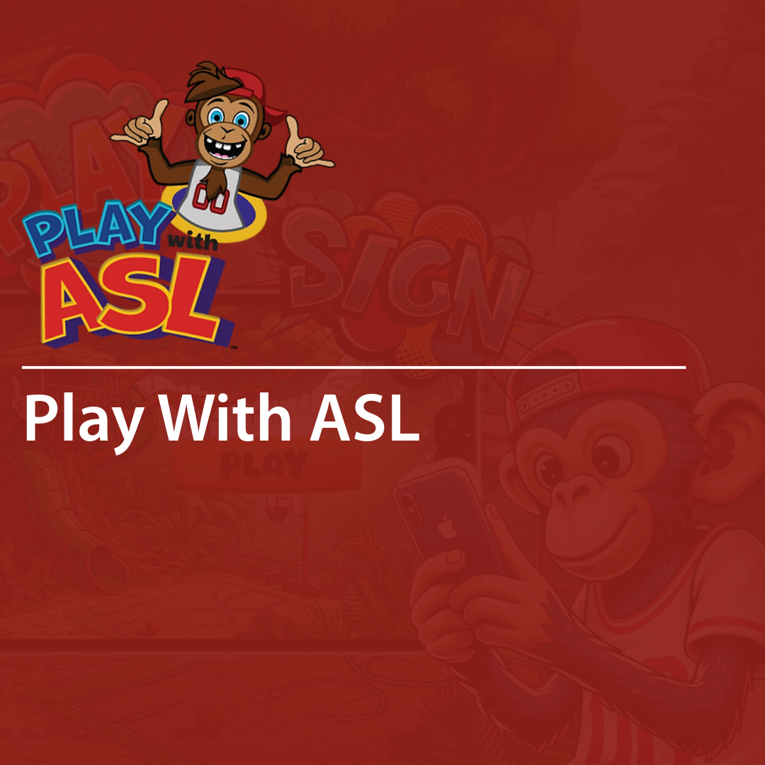 Cover of a resource thumbnail with text “Play With ASL" on a red background.