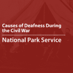 Cover of a resource thumbnail with text “Causes of Deafness During the Civil War" on a red background.
